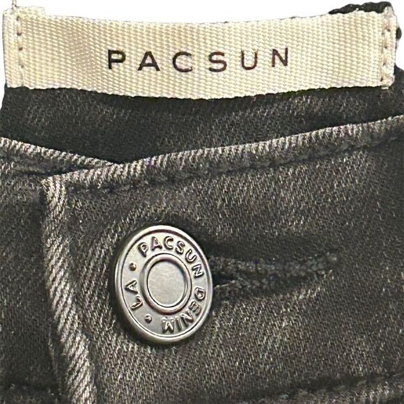 PacSun Women's High Rise Jegging Jeans Black Distressed Size 24 - Picture 8 of 15